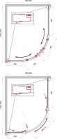 Душевой уголок BelBagno Uno -195 RH 2 120/90 C Cr стекло прозрачное