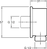 Шланговое подключение Jacob Delafon E75142-CP