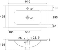 Мебель для ванной комнаты Art&Max Elegant 90 подвесная, мята