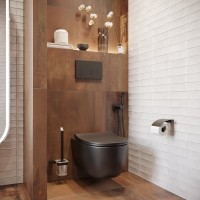 Унитаз подвесной BOCCHI V-Tondo 1416-004-0129 черный матовый, с крышкой A0336-004 с микролифтом