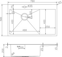 Мойка кухонная Mixline Pro 552921 L бронза