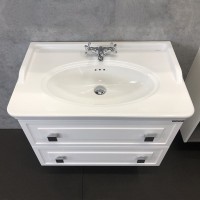 Тумба с раковиной Comforty Феррара 80 подвесная, белый глянец