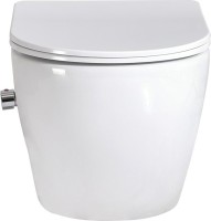 Унитаз подвесной BelBagno Uno BB3105CHR-BS/SC с микролифтом, со смесителем и функцией биде