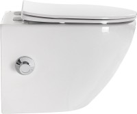Унитаз подвесной BelBagno Uno BB3105CHR-BS/SC с микролифтом, со смесителем и функцией биде