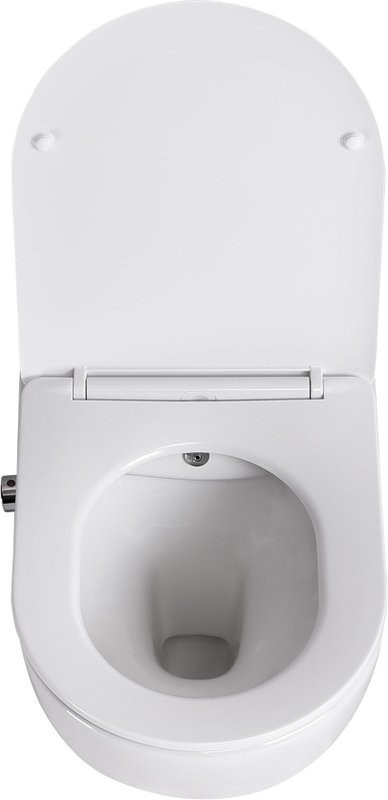 Унитаз подвесной BelBagno Uno BB3105CHR-BS/SC с микролифтом, со смесителем и функцией биде