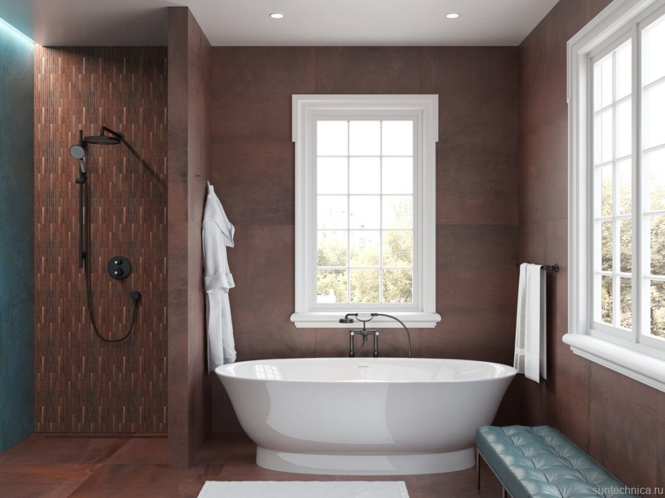 Душевой трап (лоток) TECE Drainprofile 90, сатин черный хром