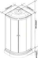 Душевая кабина Parly Classic Эконом EC1031 100х100, с поддоном