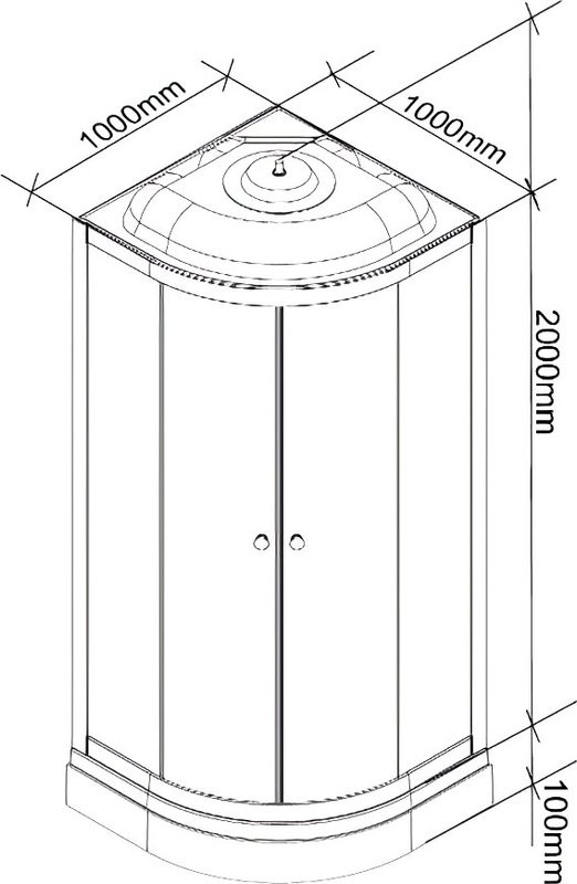 Душевая кабина Parly Classic Эконом EC1031 100х100, с поддоном