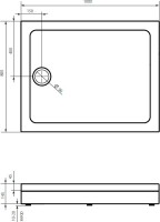 Поддон для душа STWORKI Эстерсунд 100x80, с сифоном