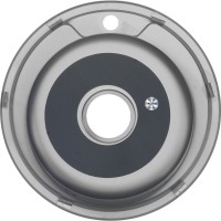 Мойка кухонная Melana 490 0,8/180 серебристая, декор