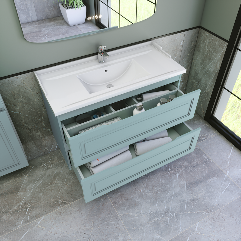 Тумба с раковиной Caprigo Wales 100 антарктида