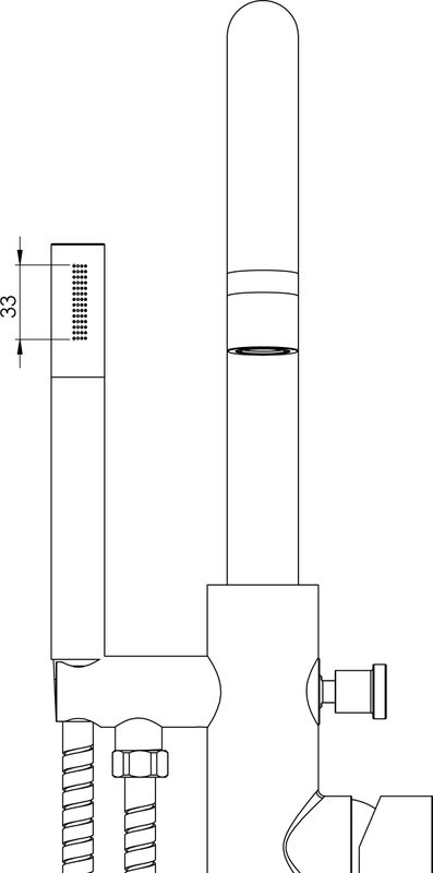 Напольный смеситель для ванны с душем AM.PM Sense F7514100