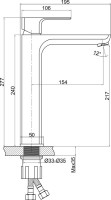 Смеситель для раковины Cersanit Geo 63043 хром