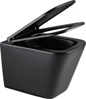 Унитаз подвесной Lemark Florex 9612002 безободковый, с микролифтом, матовый черный
