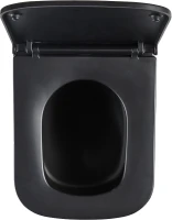 Унитаз подвесной Lemark Florex 9612002 безободковый, с микролифтом, матовый черный