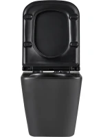 Унитаз подвесной Lemark Florex 9612002 безободковый, с микролифтом, матовый черный