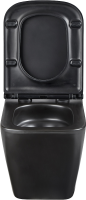 Унитаз подвесной Lemark Florex 9612002 безободковый, с микролифтом, матовый черный
