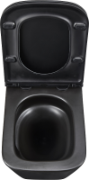 Унитаз подвесной Lemark Florex 9612002 безободковый, с микролифтом, матовый черный
