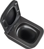 Унитаз подвесной Lemark Florex 9612002 безободковый, с микролифтом, матовый черный