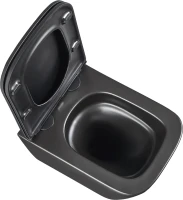 Унитаз подвесной Lemark Florex 9612002 безободковый, с микролифтом, матовый черный