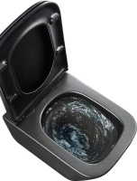 Унитаз подвесной Lemark Florex 9612002 безободковый, с микролифтом, матовый черный