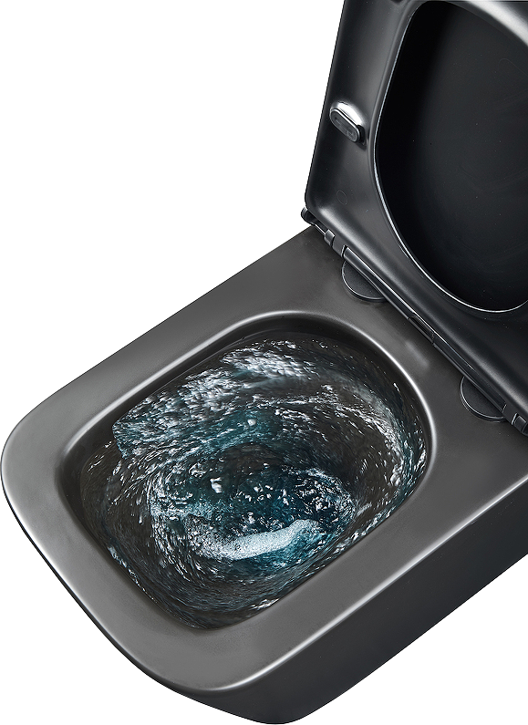 Унитаз подвесной Lemark Florex 9612002 безободковый, с микролифтом, матовый черный