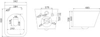 Унитаз подвесной Lemark Florex 9612002 безободковый, с микролифтом, матовый черный