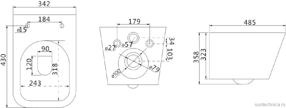 Унитаз подвесной Lemark Florex 9612002 безободковый, с микролифтом, матовый черный