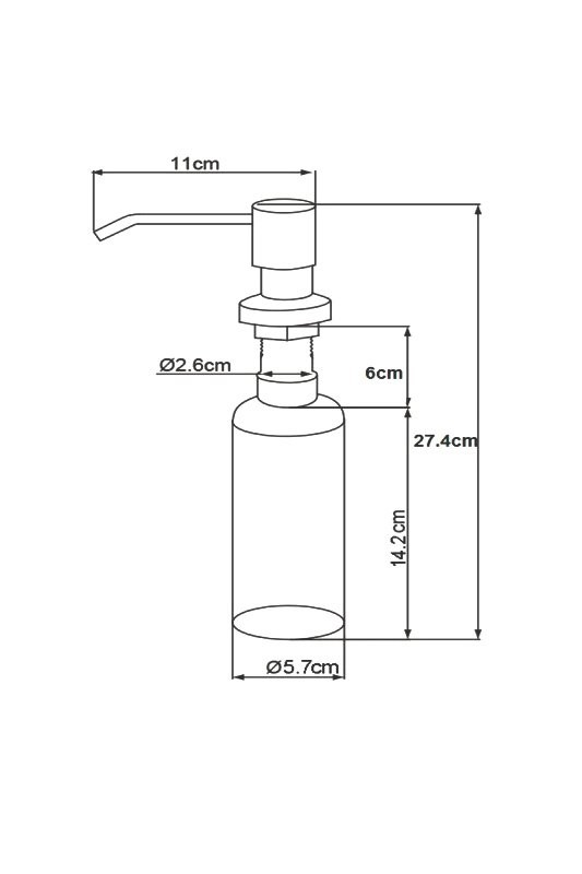 Дозатор для кухонной мойки Emar Quartz ЕД-401D.Black