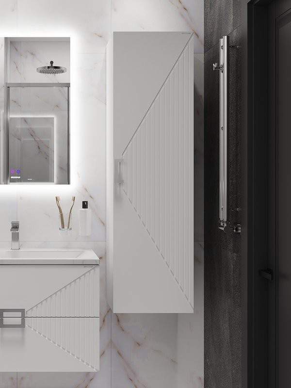 Шкаф-пенал для ванной Grossman Луксор 42 L/R матовый белый