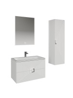 Шкаф-пенал для ванной Grossman Луксор 42 L/R матовый белый