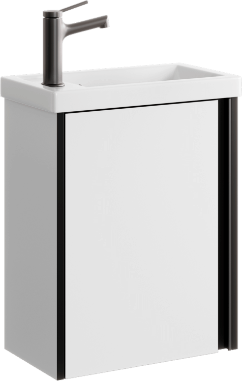 Тумба под раковину Aqwella Urban 45, подвесная, белая глянцевая