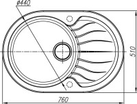Мойка кухонная Dr. Gans Berta 760 дюна Мойка кухонная Dr. Gans Berta 760 дюна