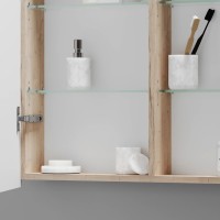Зеркало-шкаф Sancos Mirror 100, с подсветкой, дуб галифакс натуральный