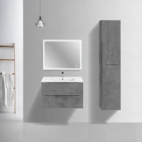 Мебель для ванной комнаты Vincea Mia Slim 80, 2 ящика, бетон