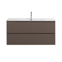 Тумба с раковиной BelBagno Uno 120 подвесная, 2 ящика, матовая бежевая