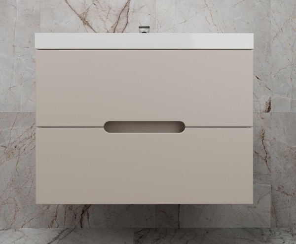 Тумба под раковину Style Line Матис 80 подвесная, крем