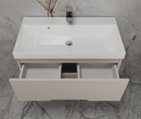 Тумба под раковину Style Line Матис 80 подвесная, крем