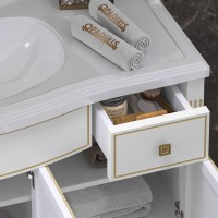 Тумба с раковиной Opadiris Лаура 120 белая с патиной