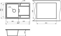 Мойка кухонная Granula 6503, графит