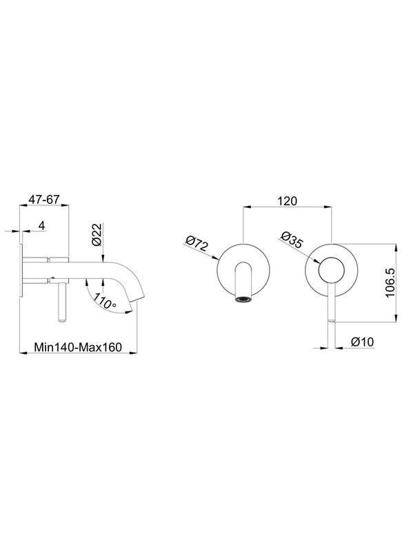 Смеситель для раковины WHITECROSS 2-Y1226GM оружейная сталь