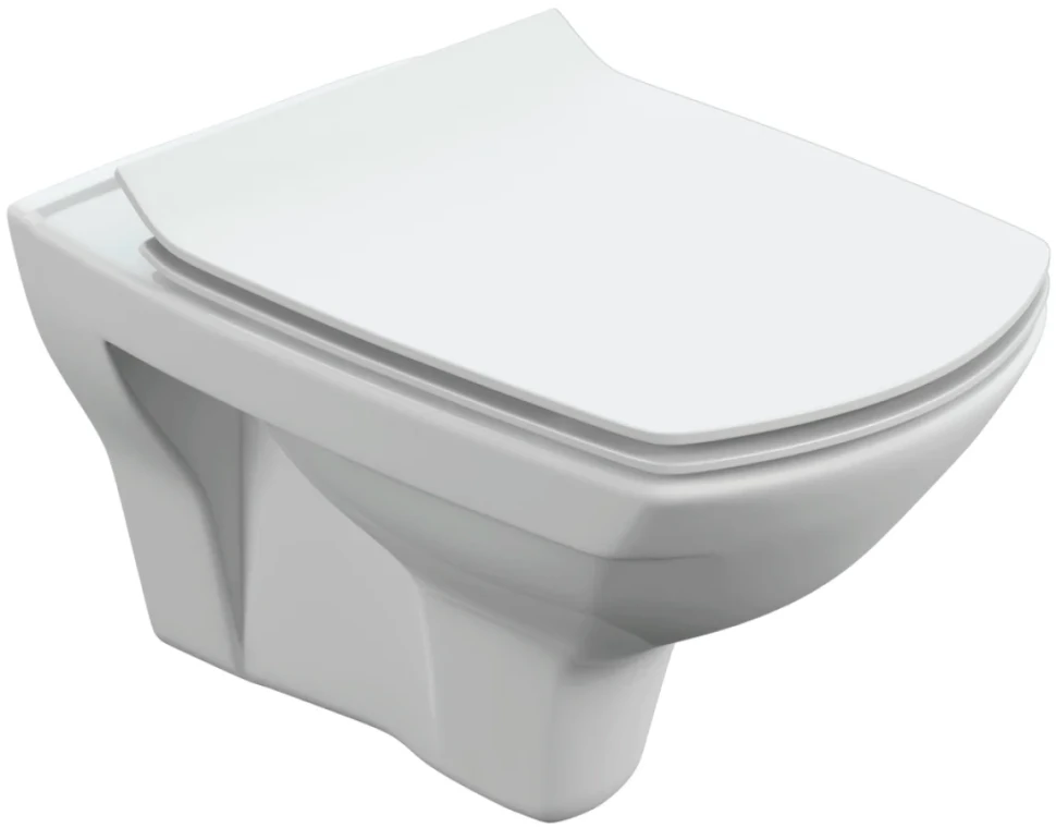 Комплект Унитаз подвесной Cersanit Carina XL Clean On DPL EO slim + Инсталляция Geberit Duofix Delta 458.124.21.1 3 в 1 с кнопкой смыва, хром