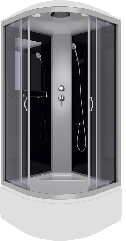 Душевая кабина Niagara NG-2508-14 90х90 прозрачные стёкла, с высоким поддоном, с сиденьем