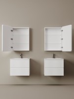 Зеркало-шкаф Sancos Diva DIV600 60, с подсветкой, белый