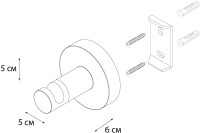 Крючок Fixsen Comfort Chrome FX-85005 одинарный, хром