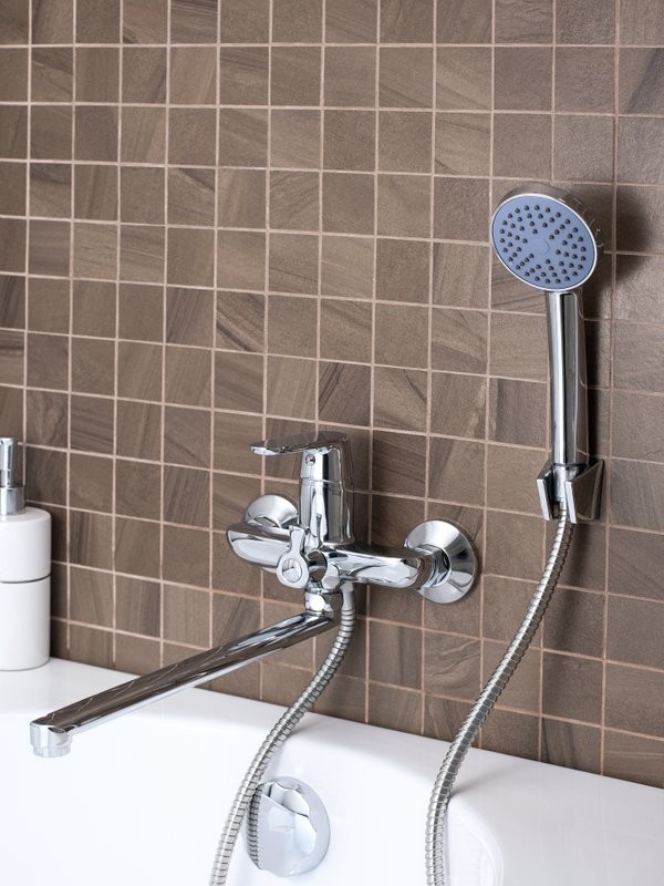 Смеситель с длинным изливом для ванны РМС SL123 SL123-006E хром