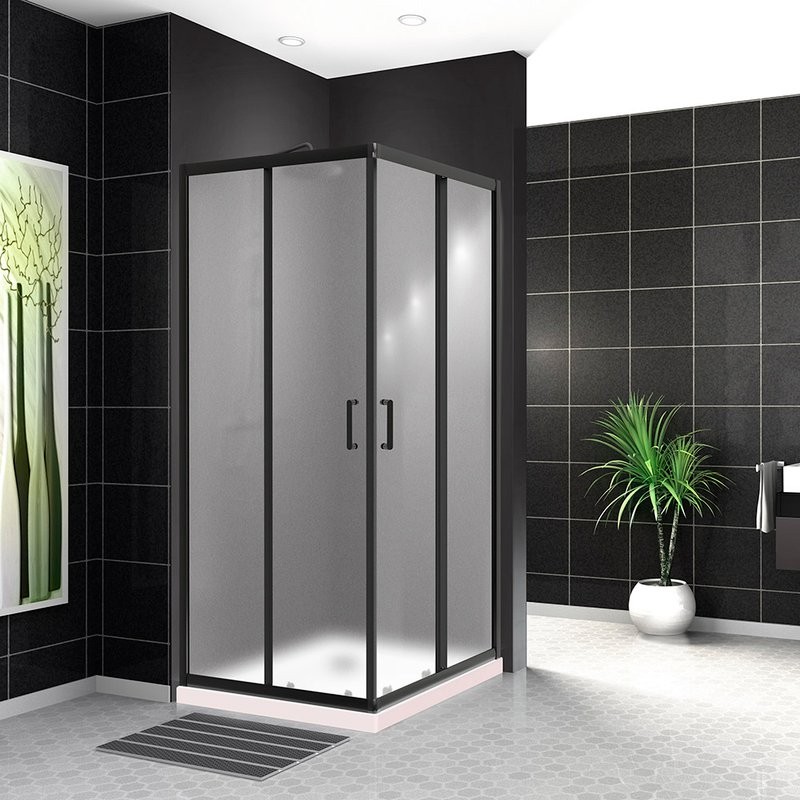 Душевой уголок BelBagno Uno -195 A 2 90 P Nero профиль черный, стекло punto