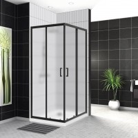 Душевой уголок BelBagno Uno -195 A 2 90 P Nero профиль черный, стекло punto