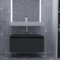 Тумба Armadi Art Flat Valessi Uno-S 80 антрацит матовый