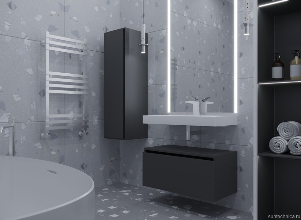 Тумба Armadi Art Flat Valessi Uno-S 80 антрацит матовый